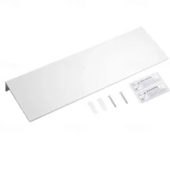 Bathroom Shelf Self-adhesive Bath Storage Rack 30-50cm Modern Space Aluminum Rust-proof Bathroom Organizer Wall Shelf (Black/White)