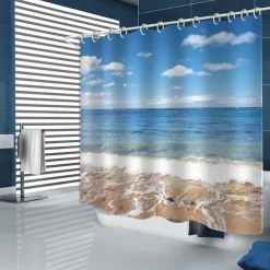 Bathroom Shower Curtain Set 180cm*180cm(70