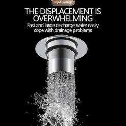 Bathroom Sink Drain Strainer, Pop Up Sink Drain Filter with Removable Stainless Steel Filter Basket Hair Catcher, Bathroom Sink Drain Stopper, for Us Bathroom Sink Stopper Replacement