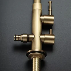Bathroom Sink Faucet - Classic Antique Brass Mount Outside Single Handle One HoleBath Taps