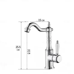 Bathroom Sink Faucet - Classic Electroplated Centerset Single Handle One HoleBath Taps