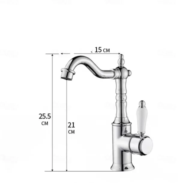 Bathroom Sink Faucet - Classic Electroplated Centerset Single Handle One HoleBath Taps