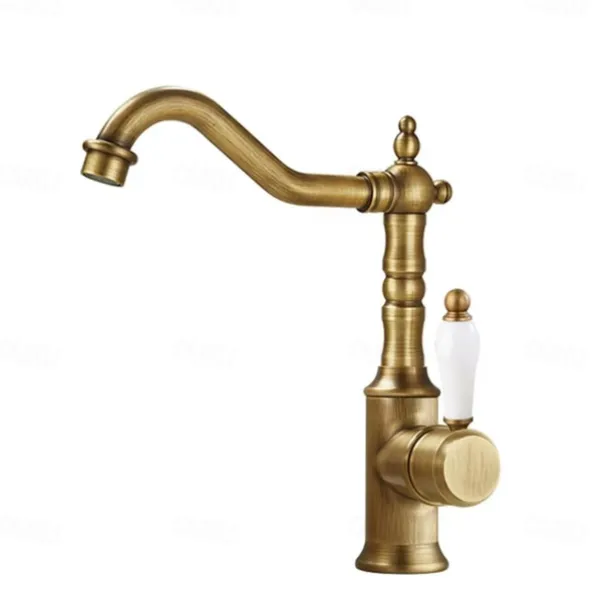 Bathroom Sink Faucet - Classic Electroplated Centerset Single Handle One HoleBath Taps