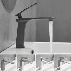 Bathroom Sink Faucet - Classic / Waterfall Nickel Brushed / Electroplated / Painted Finishes Centerset Single Handle One HoleBath Taps