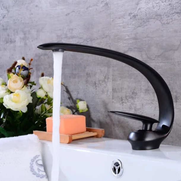 Bathroom Sink Faucet - Classic Oil-rubbed Bronze / Nickel Brushed / Electroplated Centerset Single Handle One HoleBath Taps