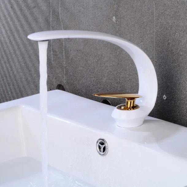 Bathroom Sink Faucet - Classic Oil-rubbed Bronze / Nickel Brushed / Electroplated Centerset Single Handle One HoleBath Taps