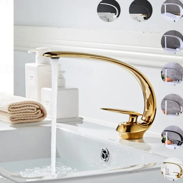 Bathroom Sink Faucet - Classic Oil-rubbed Bronze / Nickel Brushed / Electroplated Centerset Single Handle One HoleBath Taps