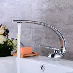 Bathroom Sink Faucet - Classic Oil-rubbed Bronze / Nickel Brushed / Electroplated Centerset Single Handle One HoleBath Taps
