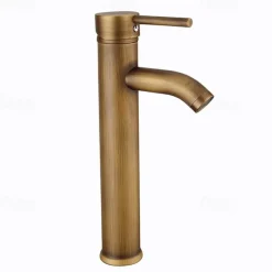 Bathroom Sink Faucet - Classic Antique Brass Centerset Single Handle One HoleBath Taps