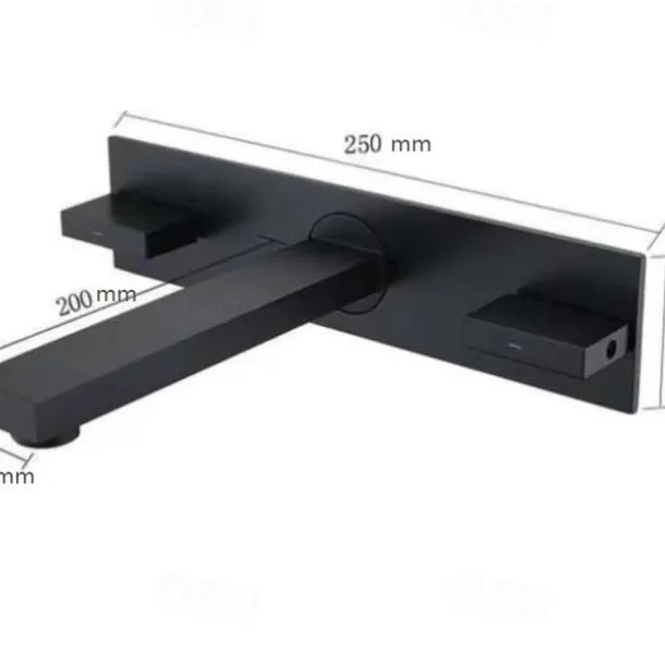 Bathroom Sink Faucet - Classic / Wall Mount Electroplated / Painted Finishes Mount Inside Two Handles One HoleBath Taps