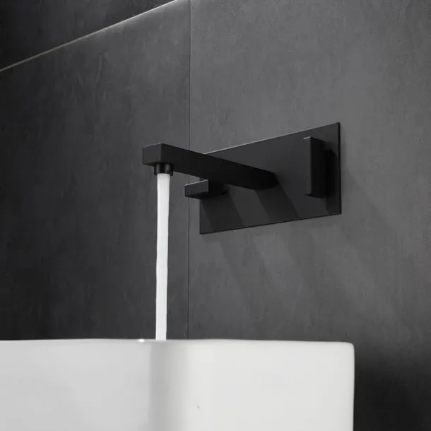 Bathroom Sink Faucet - Classic / Wall Mount Electroplated / Painted Finishes Mount Inside Two Handles One HoleBath Taps