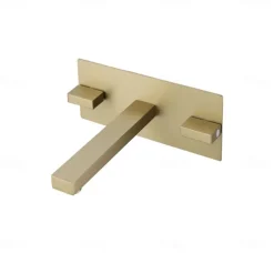 Bathroom Sink Faucet - Classic / Wall Mount Electroplated / Painted Finishes Mount Inside Two Handles One HoleBath Taps