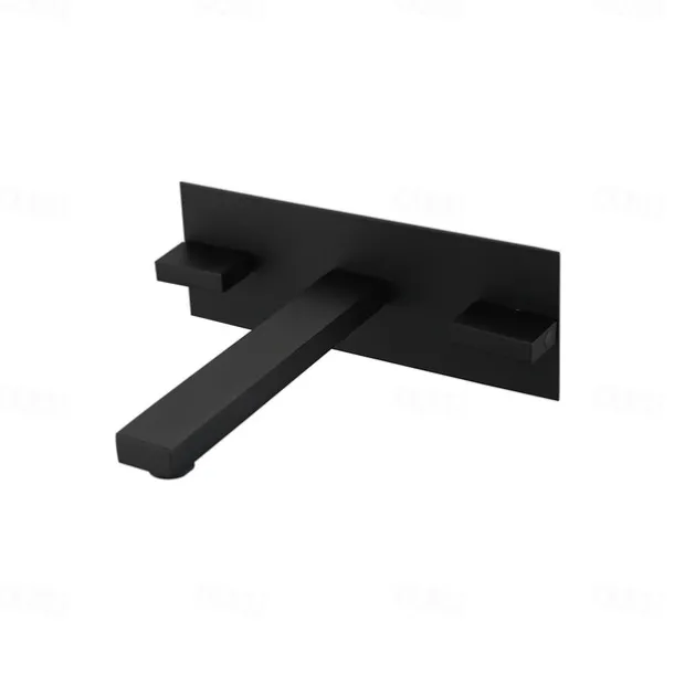 Bathroom Sink Faucet - Classic / Wall Mount Electroplated / Painted Finishes Mount Inside Two Handles One HoleBath Taps