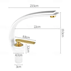 Bathroom Sink Faucet - Classic Electroplated / Painted Finishes Centerset Single Handle One HoleBath Taps