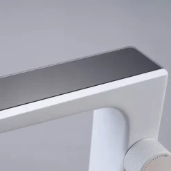 Bathroom Sink Faucet - Classic Chrome / Gun Grey Electroplated / Black / Whiete Painted Finishes Centerset Single Handle One HoleBath Temperature Display Taps