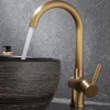 Bathroom Sink Faucet - Classic Antique Brass Centerset Single Handle One HoleBath Taps