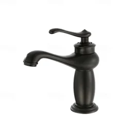 Bathroom Sink Faucet - Classic Electroplated Centerset Single Handle One HoleBath Taps
