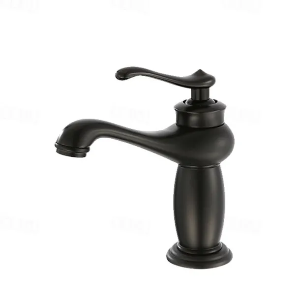 Bathroom Sink Faucet - Classic Electroplated Centerset Single Handle One HoleBath Taps