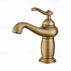 Bathroom Sink Faucet - Classic Electroplated Centerset Single Handle One HoleBath Taps