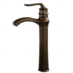 Bathroom Sink Faucet - Classic Antique Brass Free Standing Single Handle One HoleBath Taps