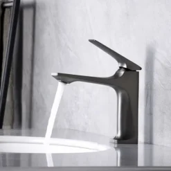 Bathroom Sink Faucet - Classic Nickel Brushed / Electroplated / Painted Finishes Centerset Single Handle One HoleBath Taps