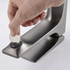 Bathroom Sink Faucet - Classic Nickel Brushed / Electroplated / Painted Finishes Centerset Single Handle One HoleBath Taps