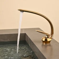 Bathroom Sink Faucet - Classic Antique Brass / Electroplated Centerset Single Handle One HoleBath Taps