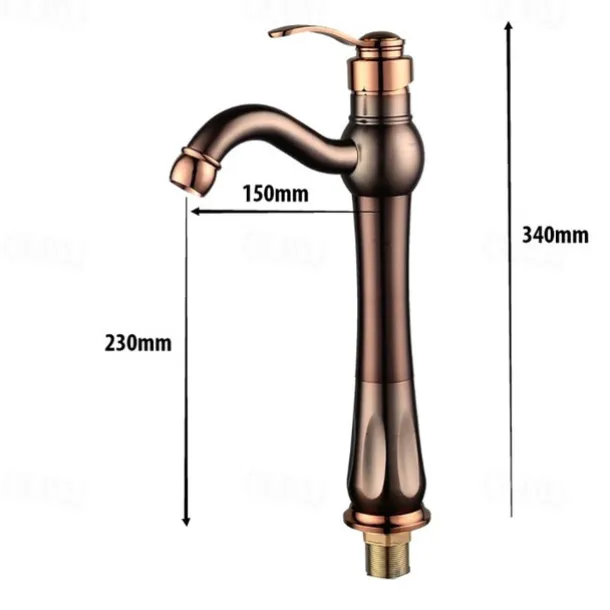 Bathroom Sink Faucet - Classic Electroplated Centerset Single Handle One HoleBath Taps