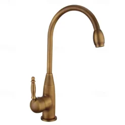 Bathroom Sink Faucet - FaucetSet / Widespread Antique Brass Centerset Single Handle One HoleBath Taps