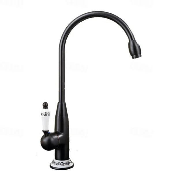 Bathroom Sink Faucet - FaucetSet / Widespread Antique Brass Centerset Single Handle One HoleBath Taps