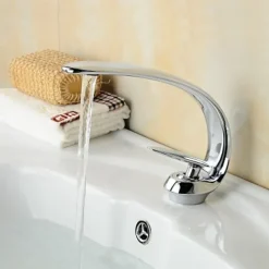 Bathroom Sink Faucet - FaucetSet Chrome Centerset One Hole / Single Handle One HoleBath Taps