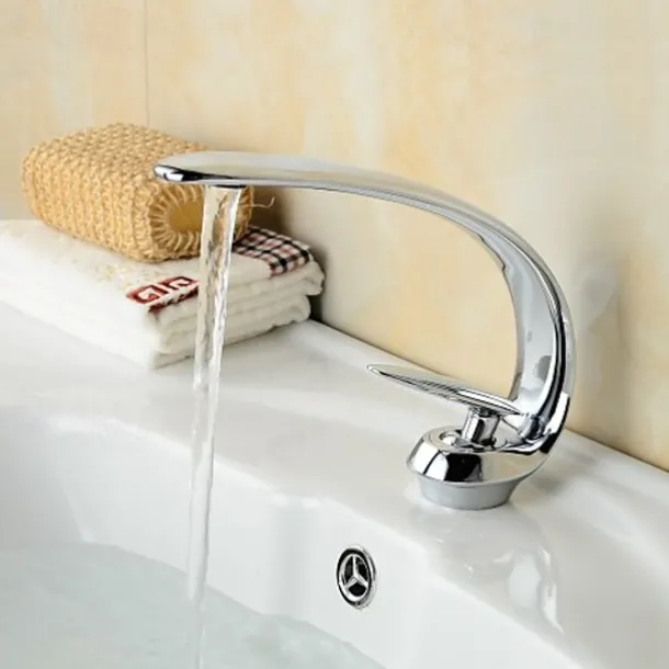 Bathroom Sink Faucet - FaucetSet Chrome Centerset One Hole / Single Handle One HoleBath Taps