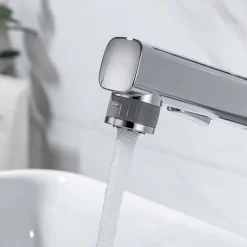 Bathroom Sink Faucet - Pull out / Pullout Spray Electroplated Centerset Single Handle One HoleBath Taps