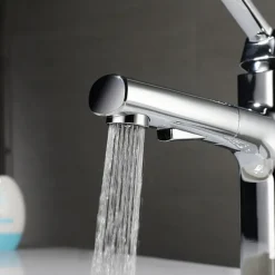 Bathroom Sink Faucet - Pull out / Classic Electroplated Centerset Single Handle One HoleBath Taps