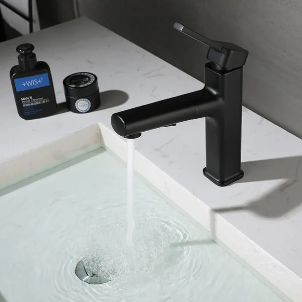 Bathroom Sink Faucet - Pull out / Classic Electroplated Centerset Single Handle One HoleBath Taps