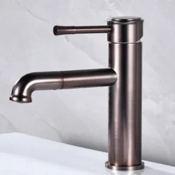 Bathroom Sink Faucet - Pull Out Oil-Rubbed Bronze / Antique Brass Centerset Single Handle One Holebath Taps