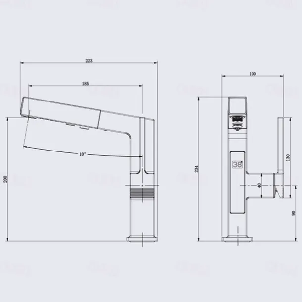 Bathroom Sink Faucet - Pull out / Classic / Pullout Spray Chrome / Nickel Brushed / Electroplated Centerset Single Handle One HoleBath Taps