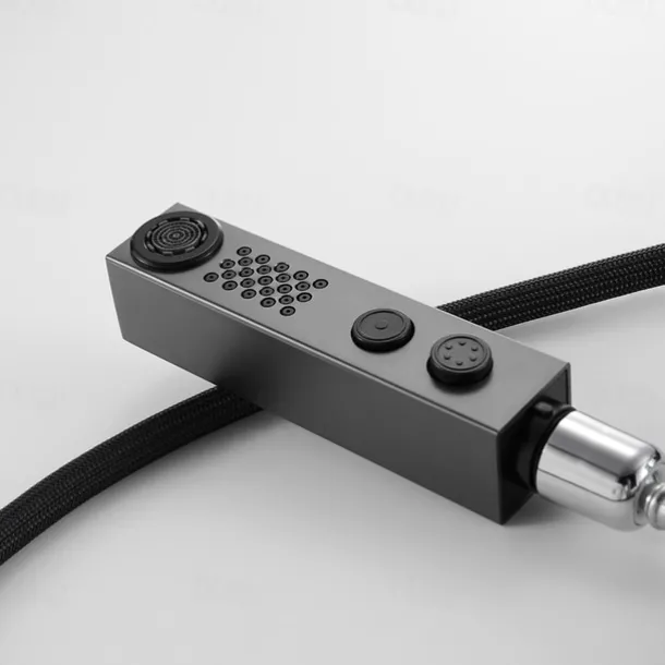 Bathroom Sink Faucet - Pull out / Classic / Pullout Spray Chrome / Nickel Brushed / Electroplated Centerset Single Handle One HoleBath Taps