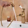 Bathroom Sink Faucet - Pull out Electroplated Centerset Single Handle One HoleBath Taps