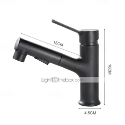 Bathroom Sink Faucet - Pull out Electroplated / Painted Finishes Centerset Single Handle One HoleBath Taps