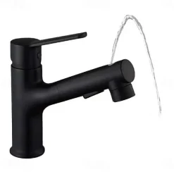 Bathroom Sink Faucet - Pull out Electroplated / Painted Finishes Centerset Single Handle One HoleBath Taps