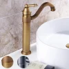 Bathroom Sink Faucet - Rotatable Antique Brass / Electroplated Centerset Single Handle One HoleBath Taps