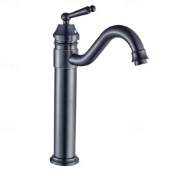 Bathroom Sink Faucet - Rotatable Antique Brass / Electroplated Centerset Single Handle One HoleBath Taps