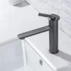 Bathroom Sink Faucet - Rotatable Chrome Centerset Single Handle One HoleBath Taps