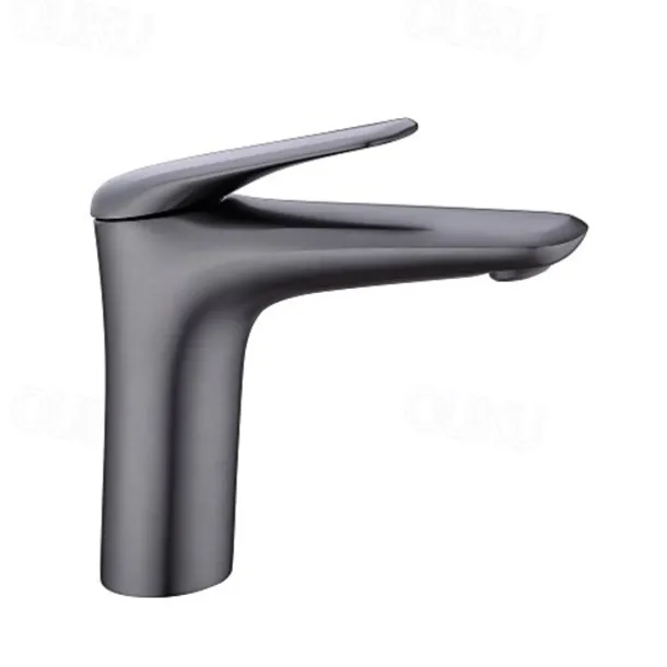 Bathroom Sink Faucet - Single Chrome / Brushed / Electroplated Centerset Single Handle One HoleBath Taps / Brass