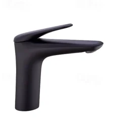 Bathroom Sink Faucet - Single Chrome / Brushed / Electroplated Centerset Single Handle One HoleBath Taps / Brass