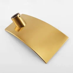 Bathroom Sink Faucet - Wall Mount / Waterfall Brushed Wall Mounted Single Handle Two HolesBath Taps