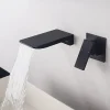 Bathroom Sink Faucet - Wall Mount / Waterfall Painted Finishes Wall Mounted Single Handle Two HolesBath Taps