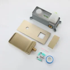 Bathroom Sink Faucet - Wall Mount / Waterfall Electroplated / Brushed Gold / Black Painted Finishes Mount Inside Wall mountedBath Taps