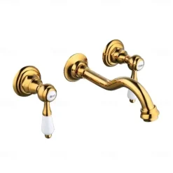 Bathroom Sink Faucet - Wall Mount / Widespread Electroplated Mount Inside Wall mountedBath Taps